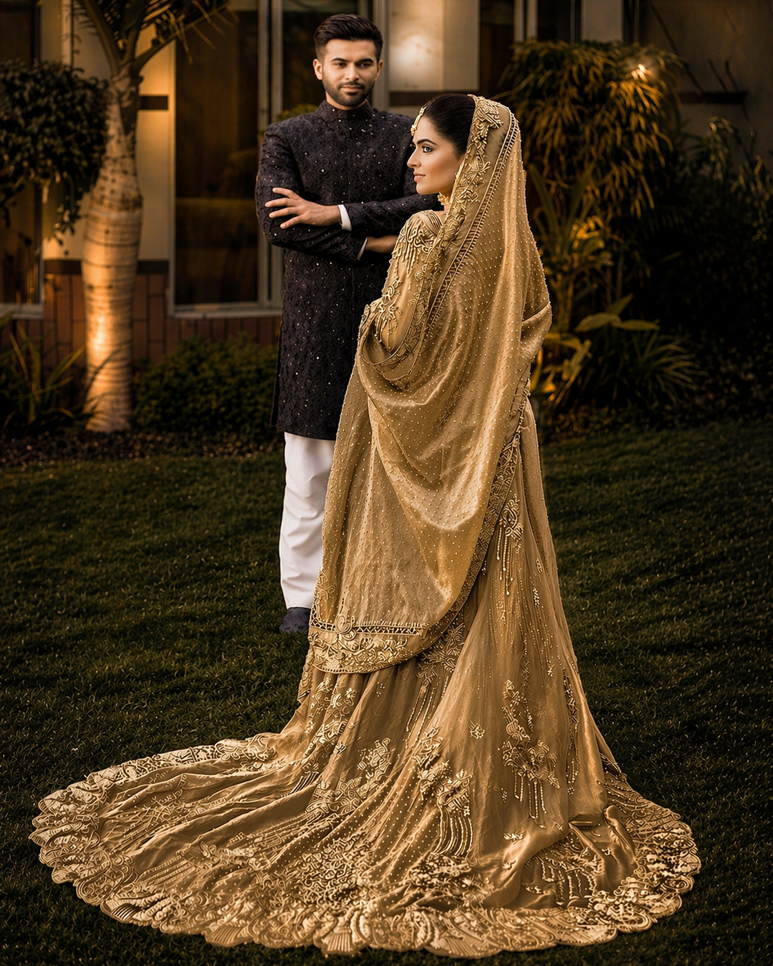 Auree Ayesha’s Couture Bridal in Gold & Red