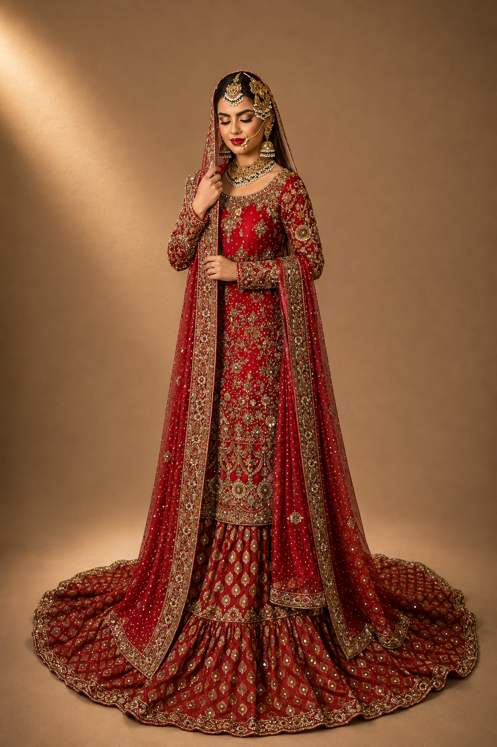 Laal Mahal Farshi Lengha set