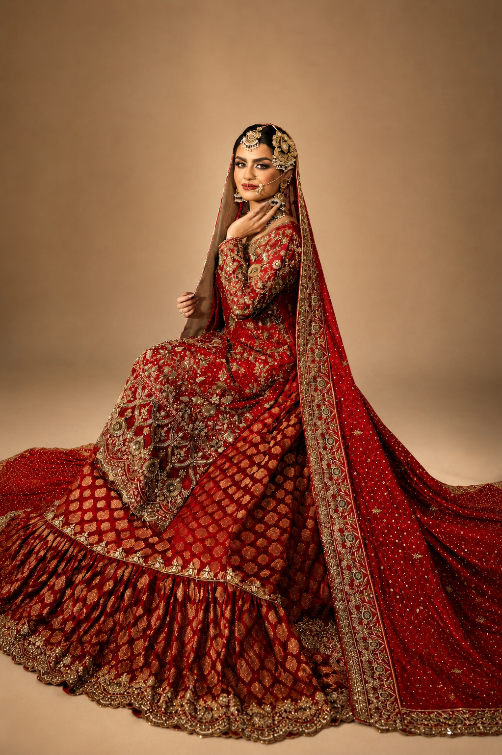 Laal Mahal Farshi Lengha set