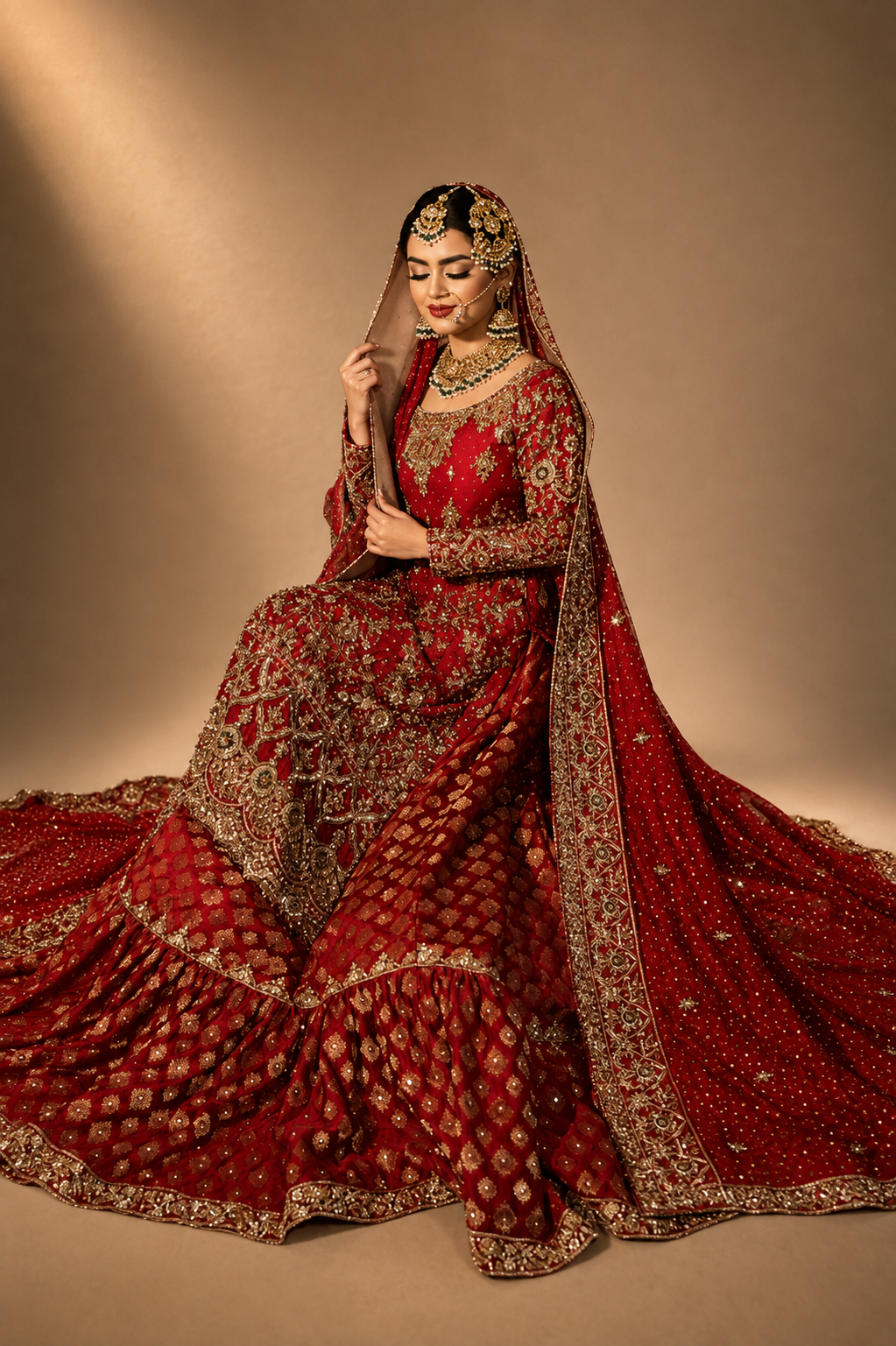 Laal Mahal Farshi Lengha set
