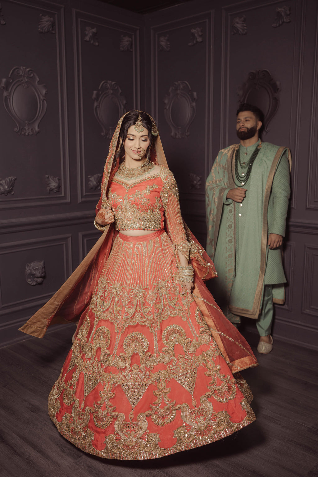 La Rose Coral Peach Edition  Syeda Bridal