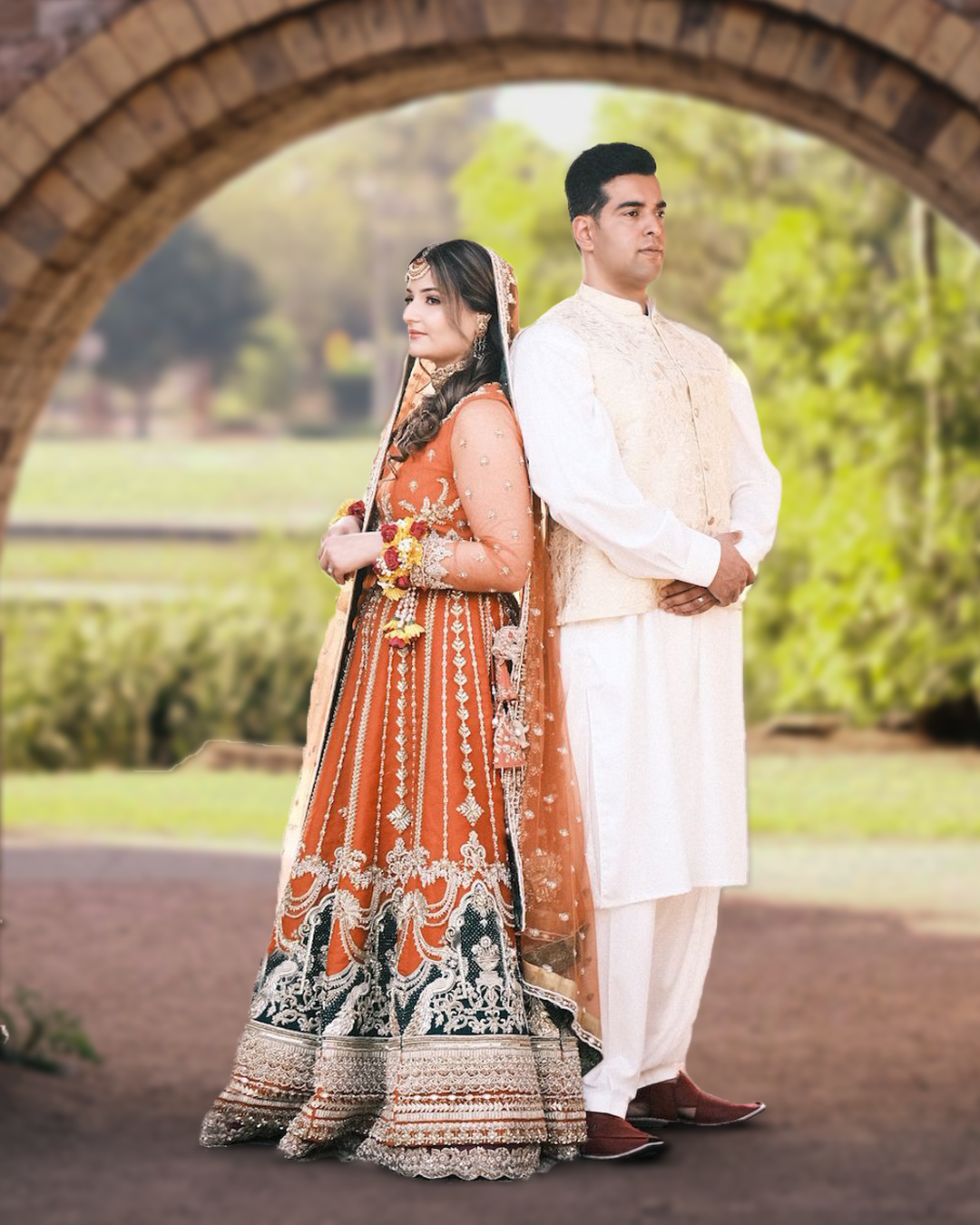Mahnoor’s Noranji Bridal Orange & Green Edition