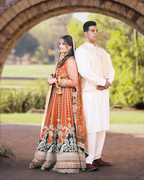 Mahnoor’s Naranji Bridal Orange & Green Edition